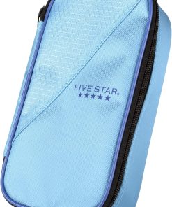 Five Star Pencil Pouch. Pen Case. High-Capacity Zipper Pouch. Storage Organizer for School Supplies Earbuds Chargers Cables Makeup. Blue/Denim (500212F-ECM)